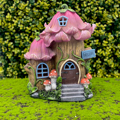 Fairy Garden Tree Stump Flower House