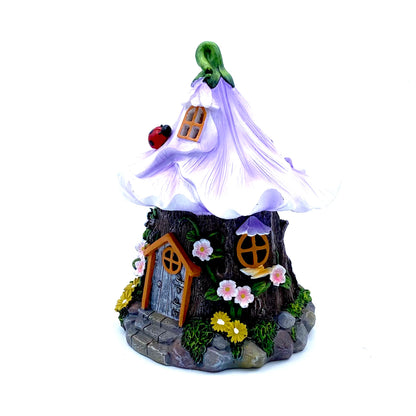 Purple Solar Flower Fairy House