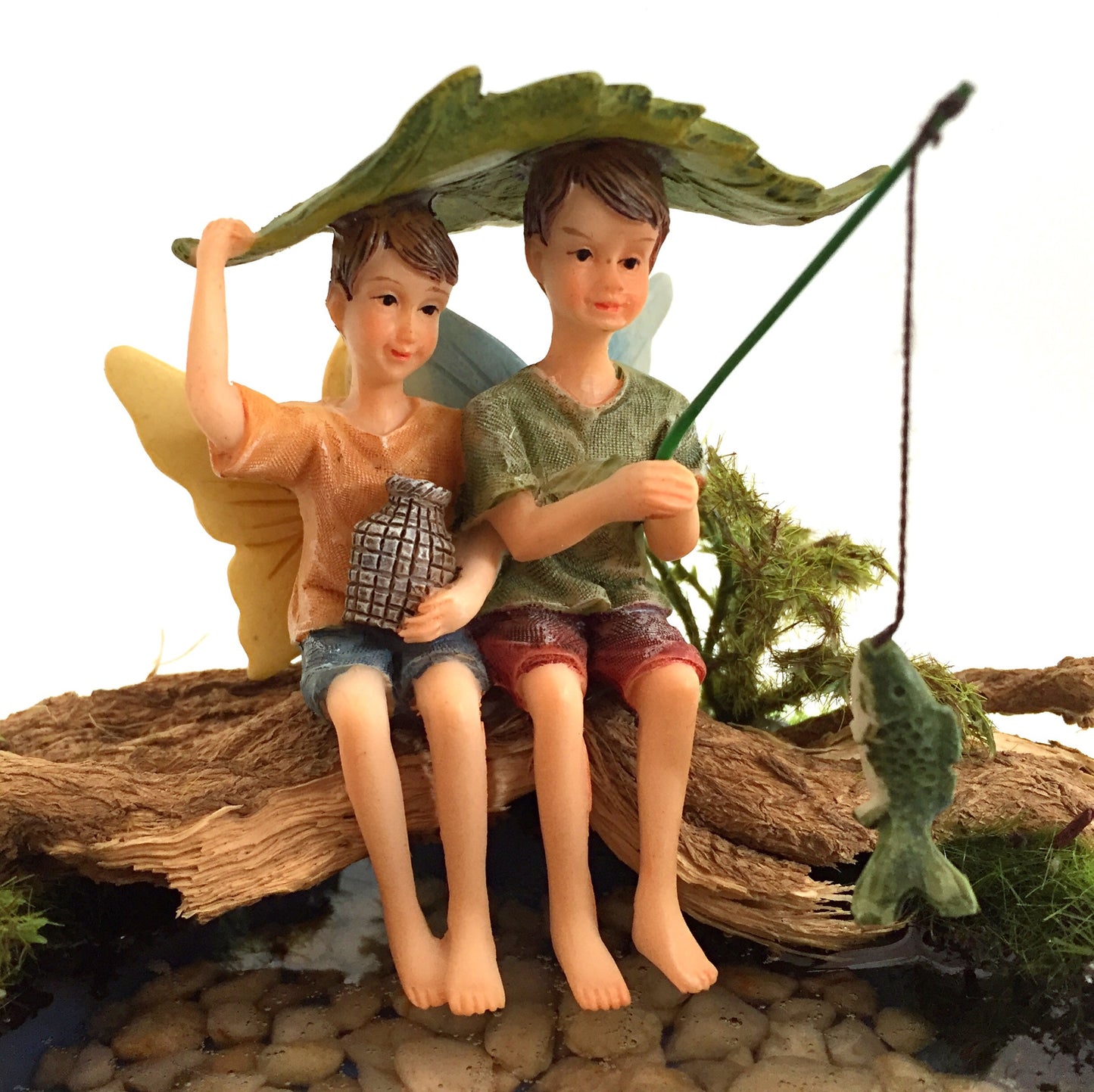 Fishing Boy Fairies In A Pond