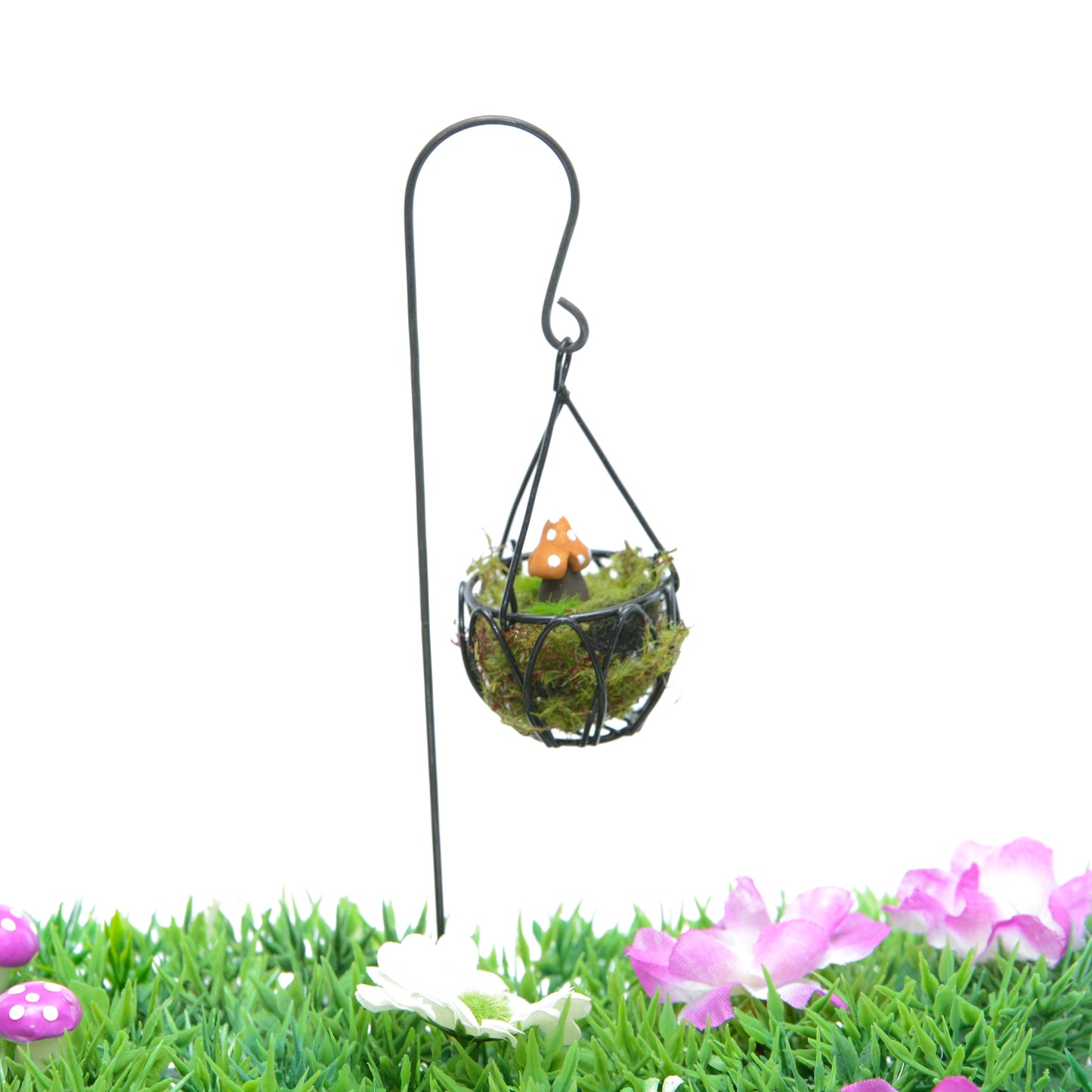 Fairy Garden Mini Hanging Basket - Fairy Garden Accessory