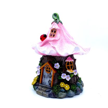 Pink Solar Flower Fairy House