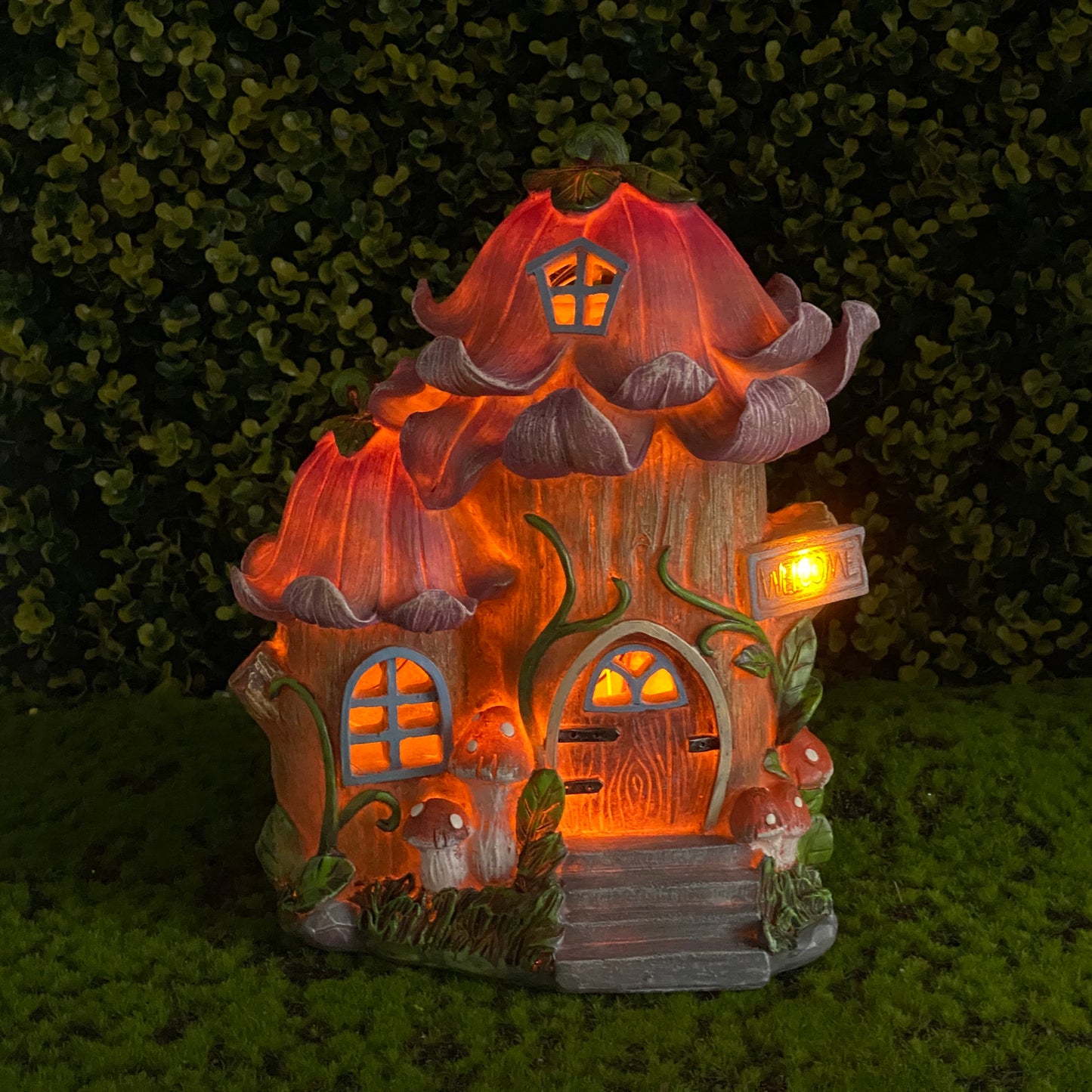 Fairy Garden Tree Stump Flower House