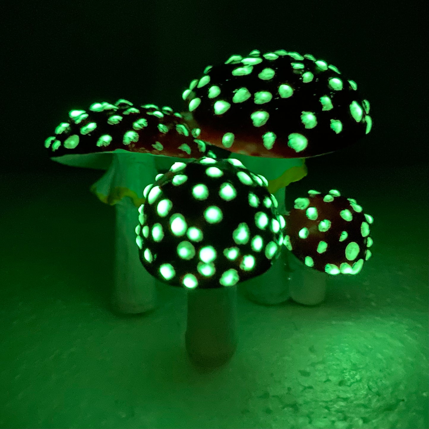 Glow In The Dark Amanita Mushrooms set