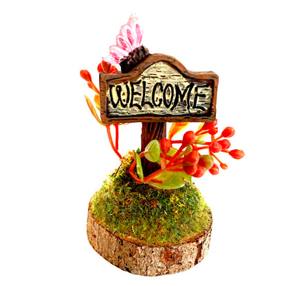 Fairy garden Welcome Signs With Butterfly