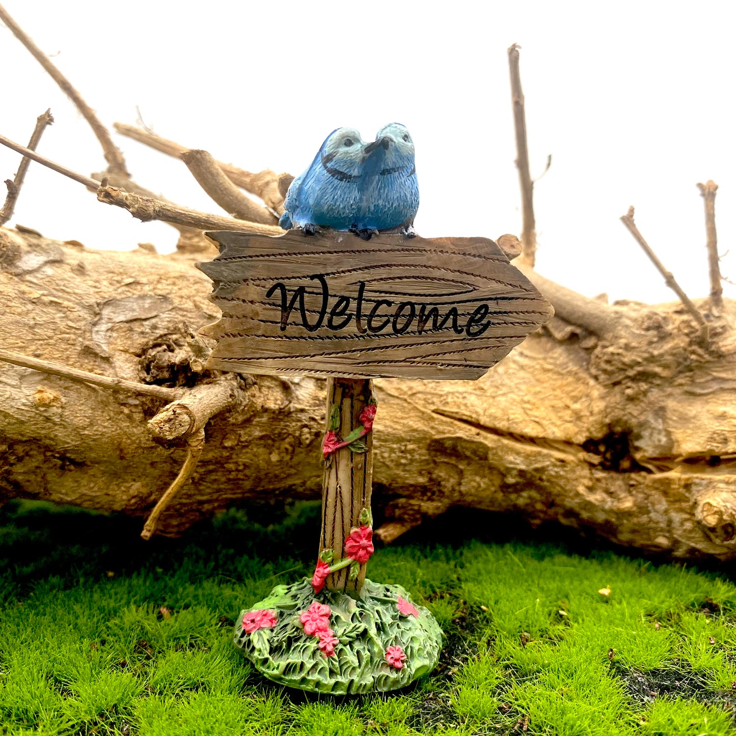 Blue Birds Welcome Sign