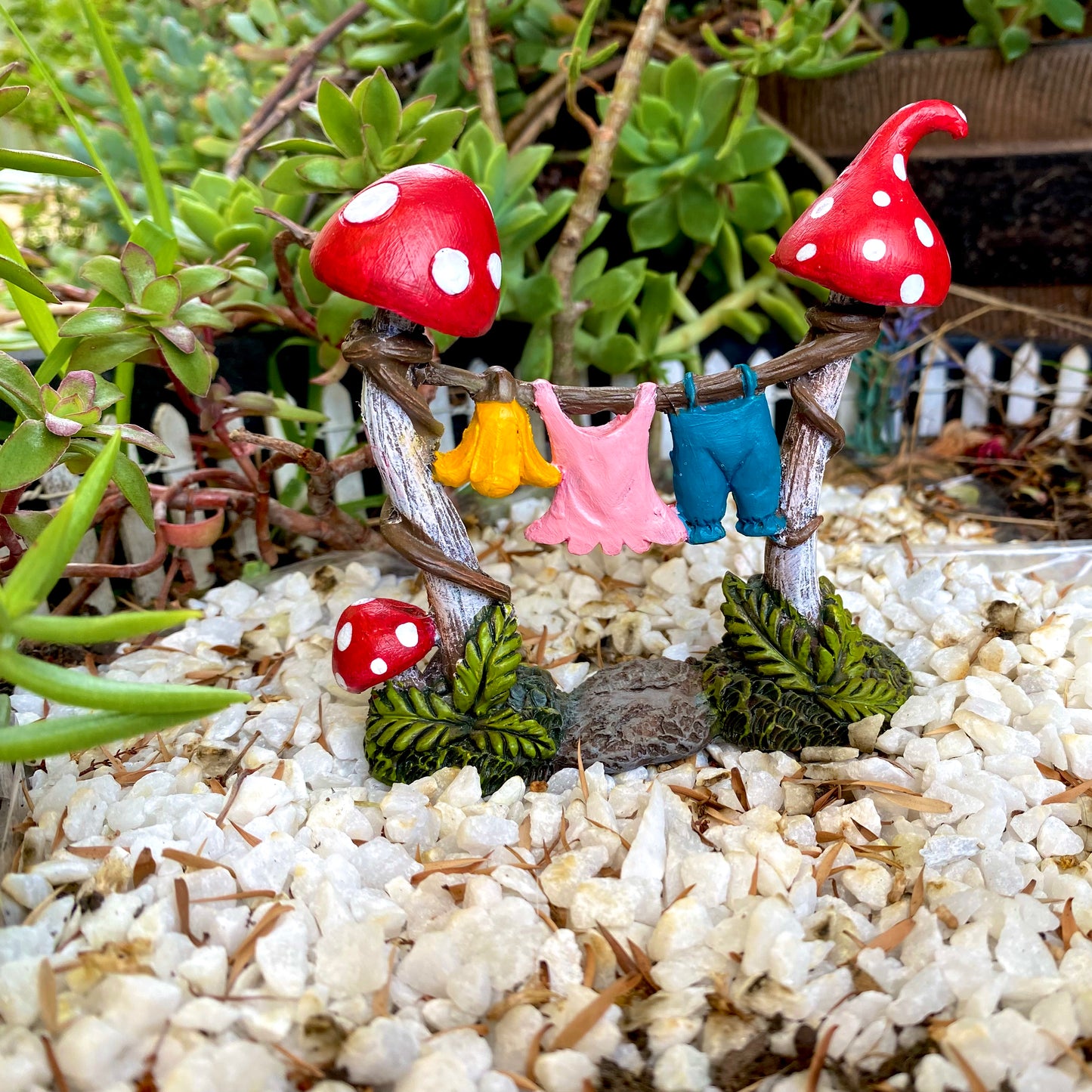 Whimsical Mushroom Washing Line