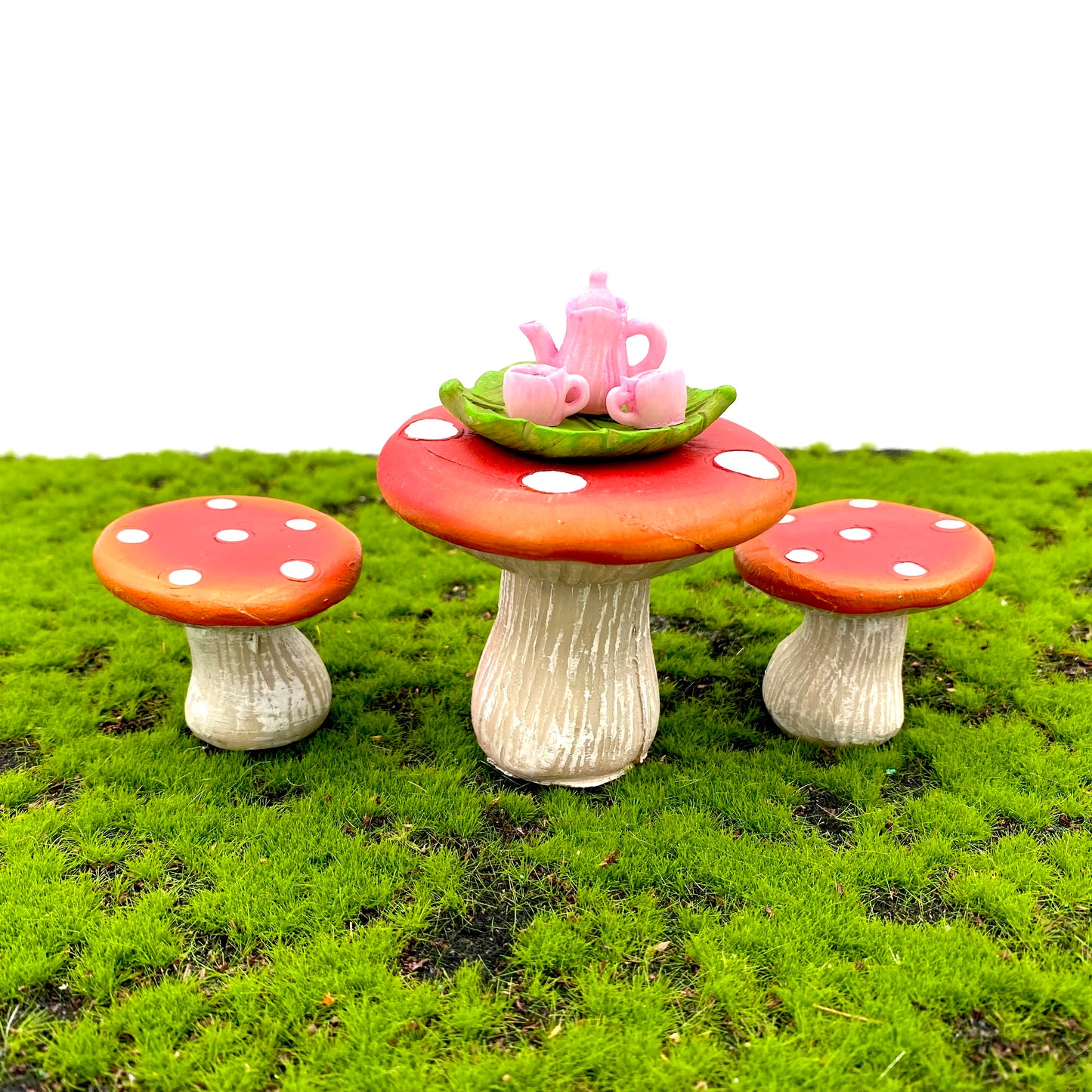 Fairy Garden Mushroom Table & Chairs Set