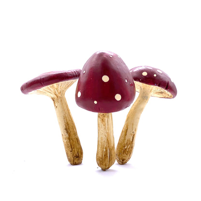 Large Red And Brown Mushrooms, Australian Fairy Garden Products, Fairies