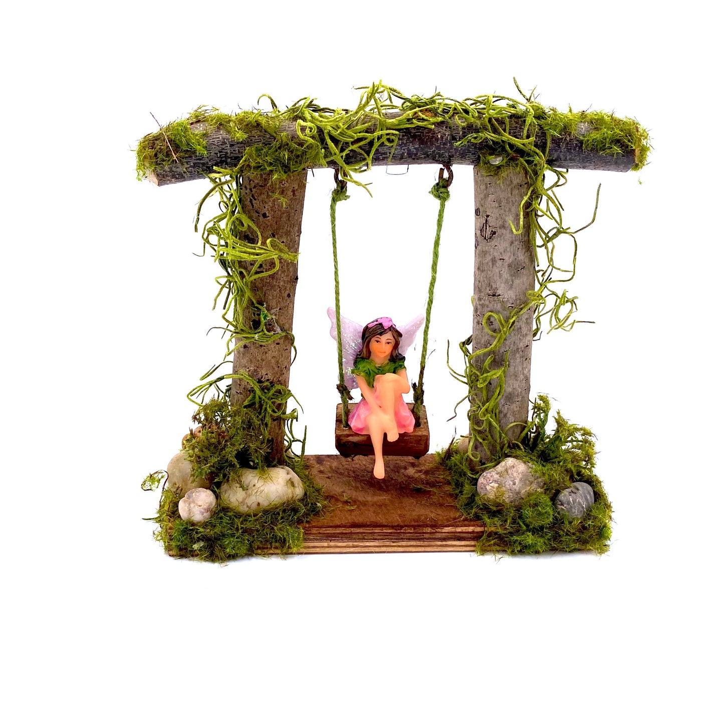 Fairy Garden Log Swing